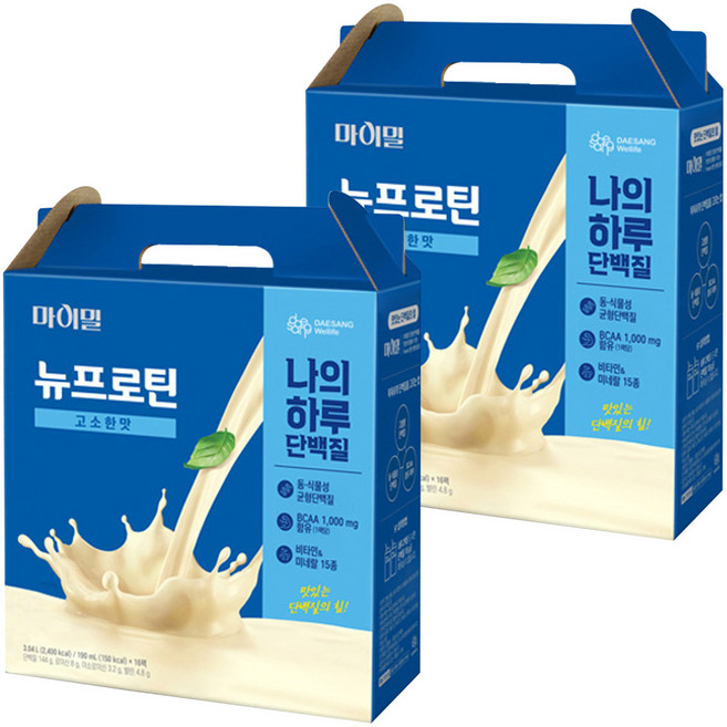 마이밀 정품 뉴프로틴 고소한맛, 3.04L, 2개