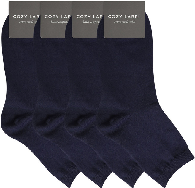 코지라벨 무지 중목 12컬러 양말 4족 세트