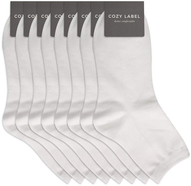 COZY LABEL 女款素色中筒襪 8雙