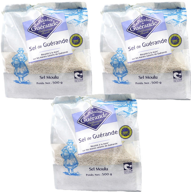 게랑드 가는토판 천일염, 500g, 3개