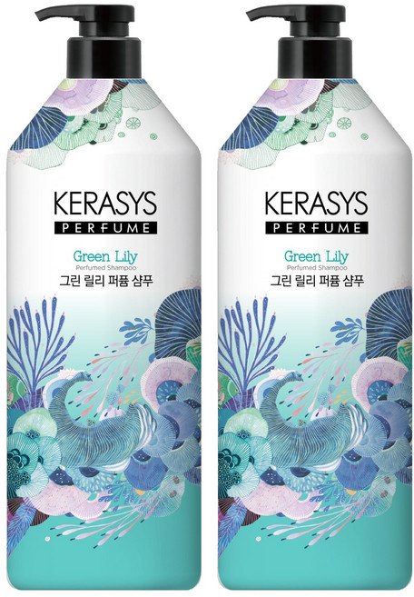 케라시스 퍼퓸 샴푸 그린 릴리, 2개, 1L