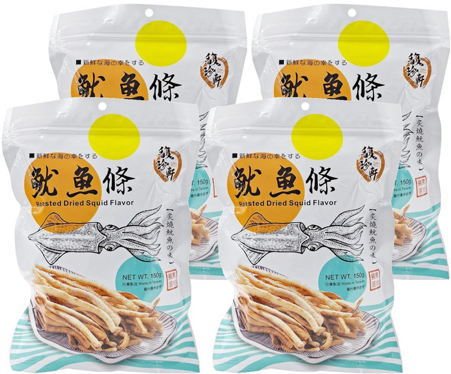 馥珍軒 魷魚條, 140g, 4包