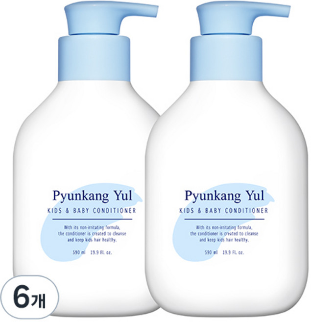 편강율 키즈 앤 베이비 컨디셔너 베이비파우더향, 590ml, 6개