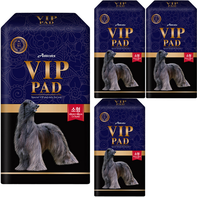 아몬스 국산 VIP 배변패드, 50개입, 4개