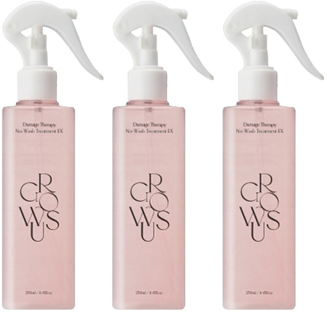 그로우어스 데미지 테라피 노워시 트리트먼트 EX, 250ml, 3개