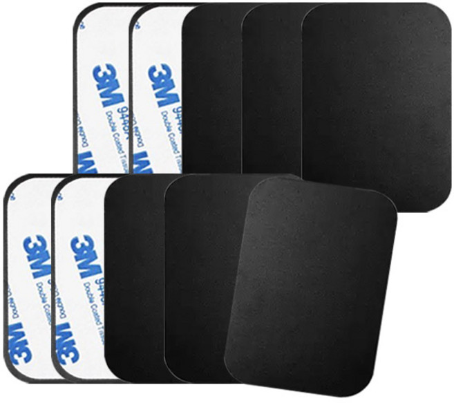 어반카 휴대폰 마그네틱 자석 스틸패치 사각 65 x 45 mm 10p, 1개, Black
