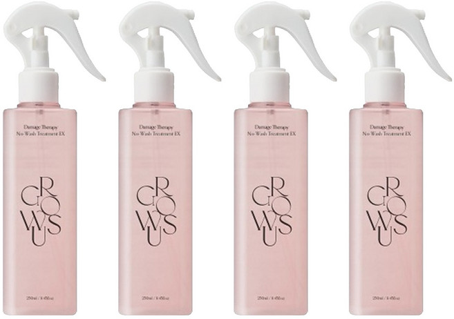 그로우어스 데미지 테라피 노워시 트리트먼트 EX, 250ml, 4개