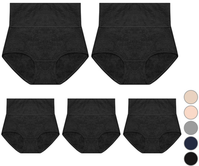 맬러뮤트 여성용 데일리지 면 똥배 통기성 복대 팬티 5p