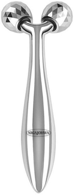 니가조화 3D 페이스 마사지 롤러, 1개, 실버