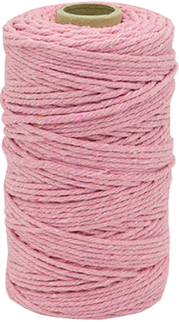 Donna&deco Vero 加粗大尺寸彩色麻繩, 90m, 淺粉紅色, 1個