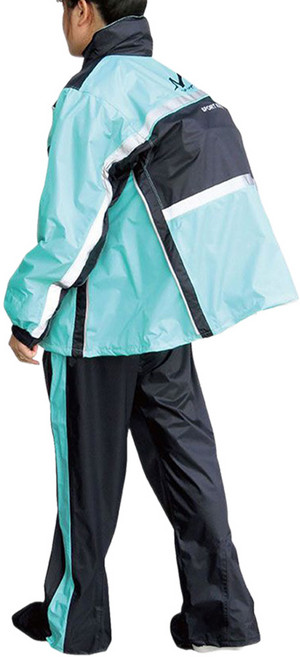 Moto cap 鈦鴻 雙側開運動風雨衣, 綠色