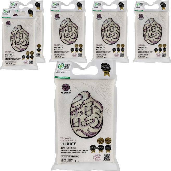 RICE HOUSE 米屋 馥米, 1kg, 6袋, CNS 一等