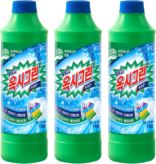옥시크린 분말형 표백제, 1kg, 3개