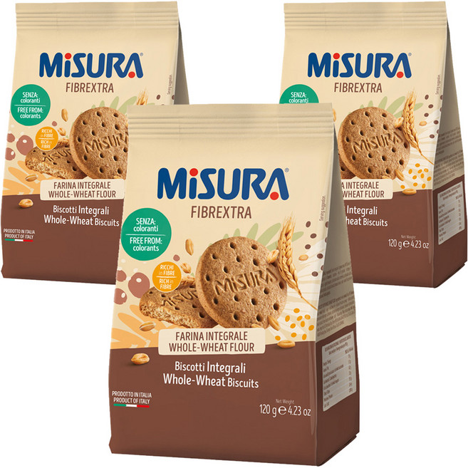 미주라 통밀비스켓, 120g, 3개
