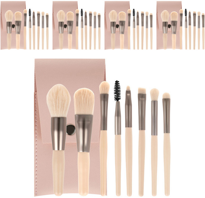 생활공식 8종 휴대용 메이크업 브러쉬, 5개, 혼합색상