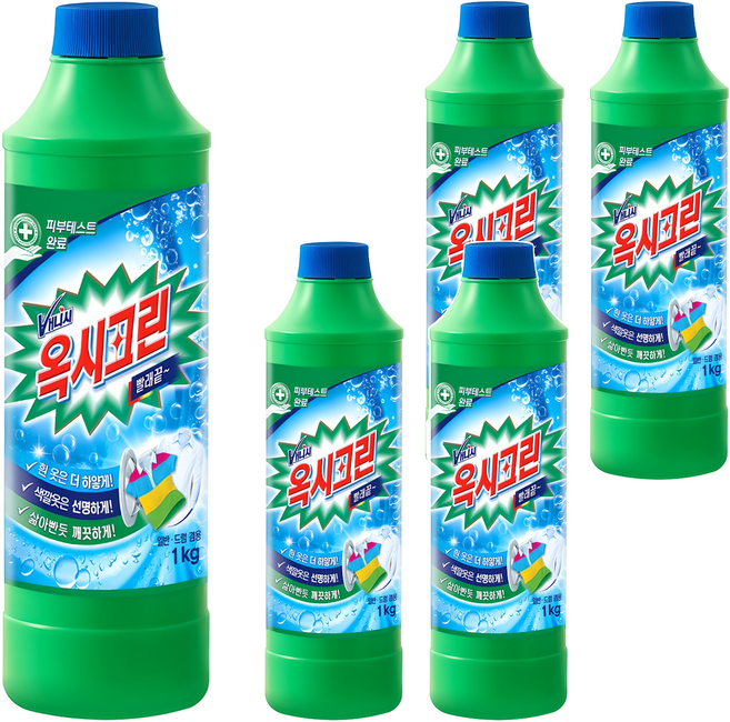 옥시크린 분말형 표백제, 1kg, 5개