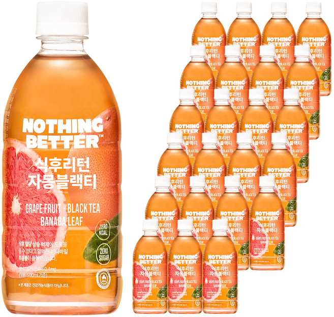 낫띵베럴 식후리턴 자몽블랙티, 24개, 500ml