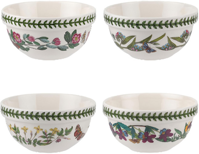 PORTmeIRION 波特玫琳恩 經典植物園系列 湯碗組, 顏色隨機, 4個