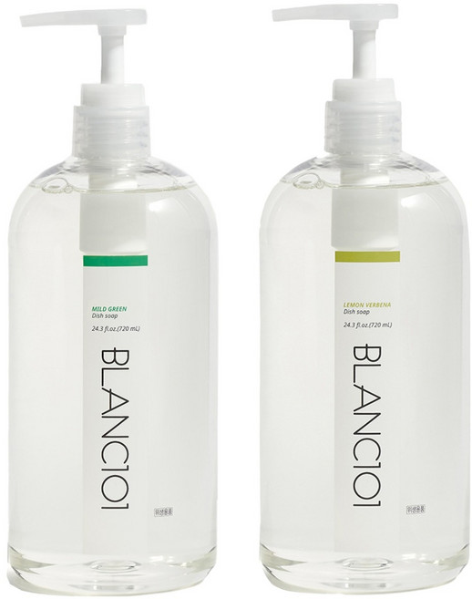 블랑101 주방세제 마일드그린 720ml + 레몬버베나 720ml, 1세트