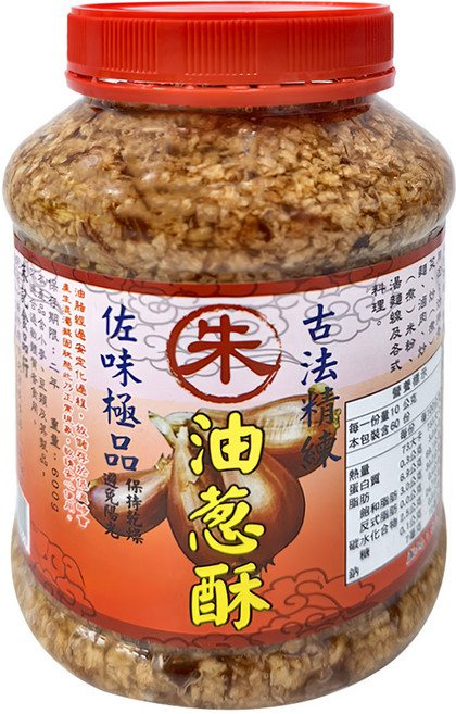 朱記食品 油蔥酥, 600g, 1瓶