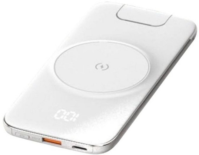 台灣 ONAIR 第2代快充自帶線無線充行動電源 20000mAh, P2plus磁吸版, 白色
