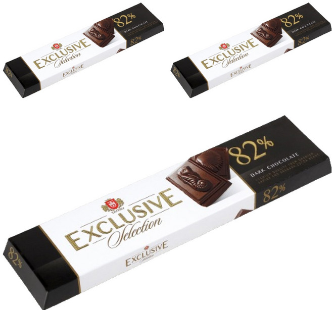 타이타우 익스클루시브 다크 초콜릿 82%, 50g, 3개