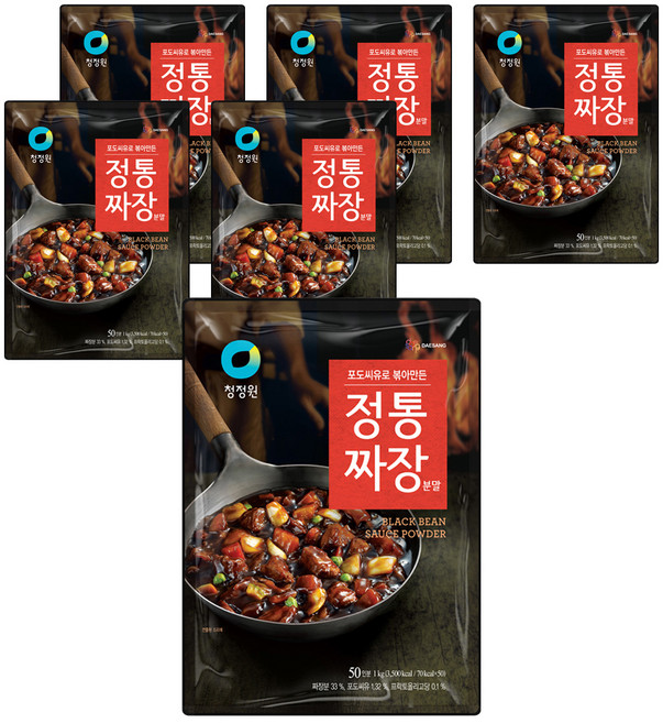 청정원 정통짜장 분말, 1kg, 6개