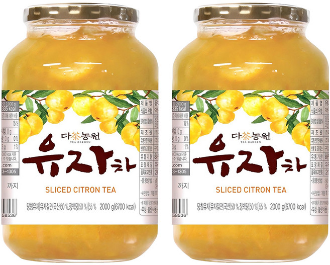 Danongwon 柚子茶, 2kg, 1入, 2罐