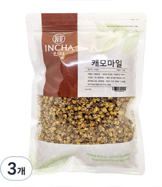 인차 캐모마일 꽃차 허브, 100g, 3개, 1개입