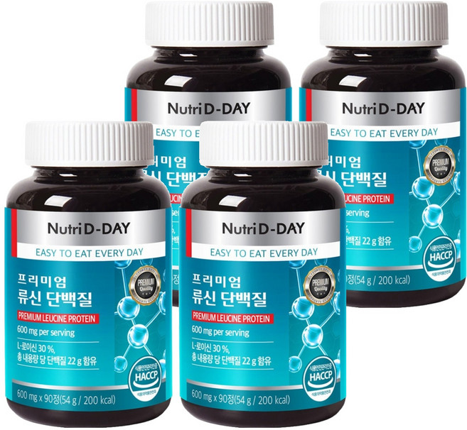 뉴트리디데이 프리미엄 류신 단백질, 90정, 4개