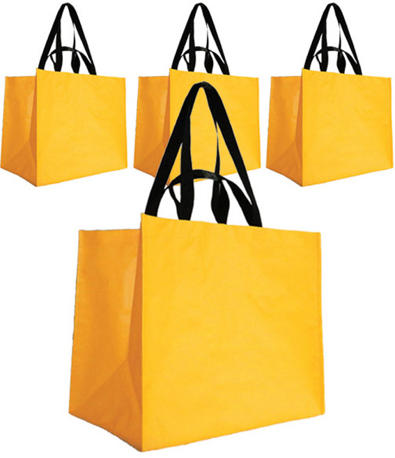 스타리움 다용도 초대형 무광 타포린백, 옐로우, 4개