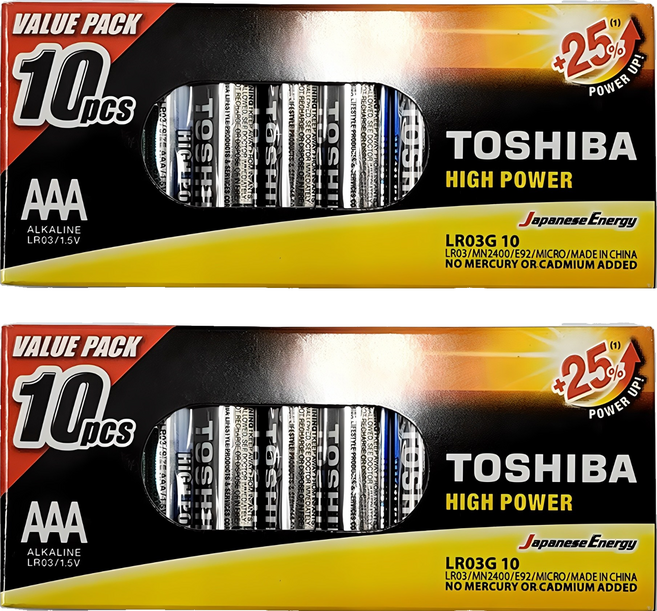 도시바 알카라인 AAA건전지, 10개입, 2개