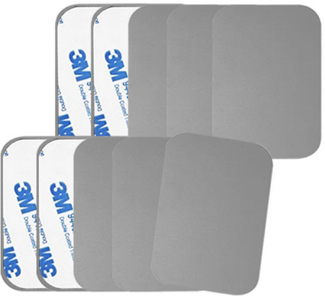 어반카 휴대폰 마그네틱 자석 스틸패치 사각 65 x 45 mm 10p, 1개, Silver
