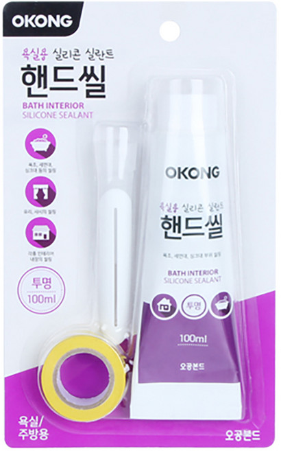 오공 욕실용 핸드씰 투명 100ml, 1개