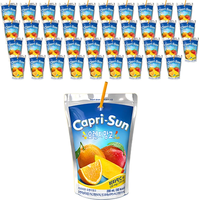 카프리썬 오렌지망고, 200ml, 40개 - 쿠팡
