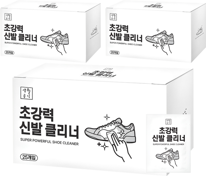 생활공식 초강력 신발클리너 25p, 3개