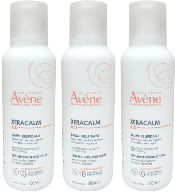 Avene 雅漾 滋潤型舒緩乾癢霜, 3個, 400ml