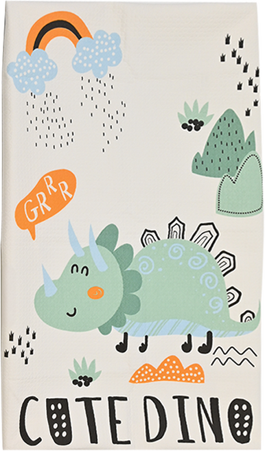 vanibaby 母嬰生活 防水墊 純棉防水透氣隔尿墊, 恐龍款 米白色, 1個