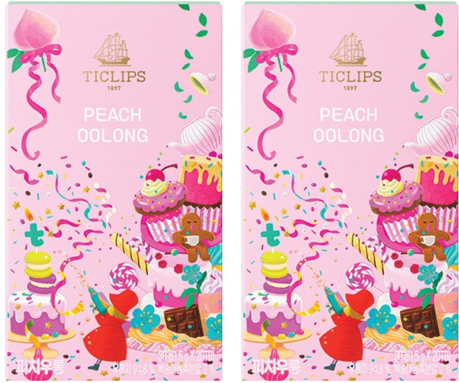 쌍계명차 티클립스 피치우롱, 20개입, 2개, 1.5g