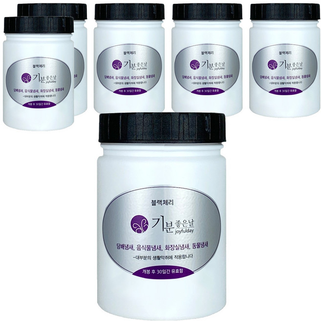 기분좋은날 냄새제거제 카트리지 소, 180g, 6개, 블랙체리