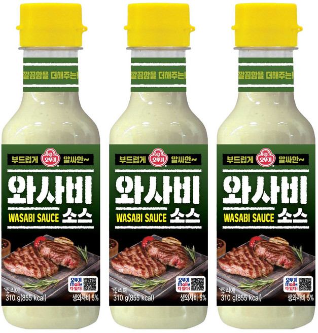 오뚜기 와사비 소스, 310g, 3개