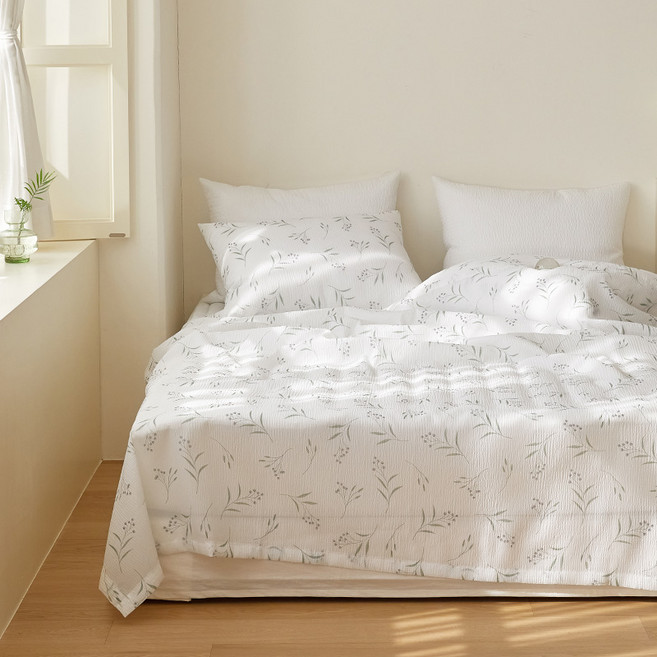 썸머로맨스 스노우 시어서커 홑이불 SS 리틀그라스