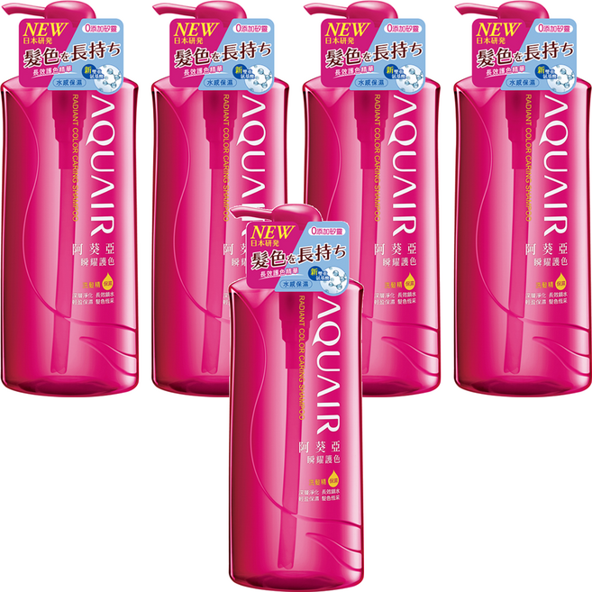 AQUAIR 阿葵亞 瞬耀護色洗髮精 保濕型, 600ml, 5瓶