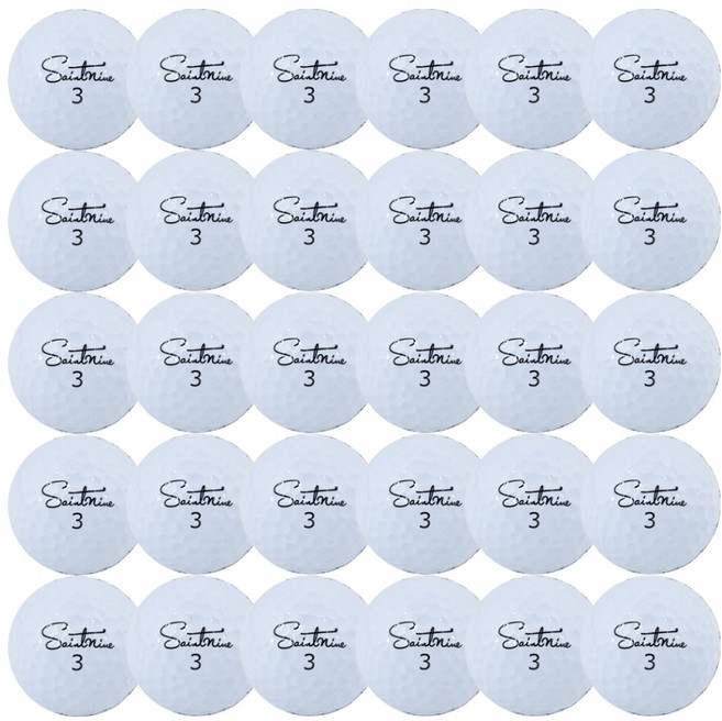 세인트나인 골프공 로스트볼 실속형, 화이트, 1개입, 30개