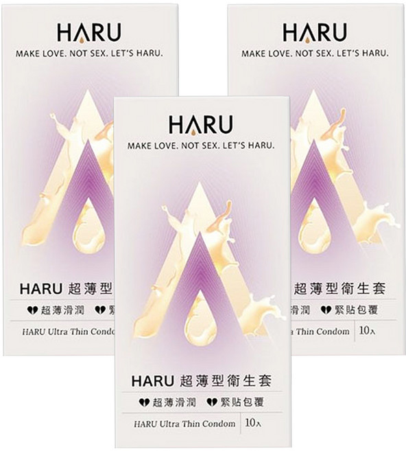 HARU 含春 Ultra Thin 極潤超薄柔型衛生套, 10個, 3盒