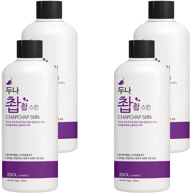 2SOL 촵촵 스킨, 4개, 500ml - 쿠팡
