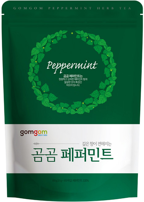 gomgom 薄荷三角茶包, 1.5g, 100包, 1袋