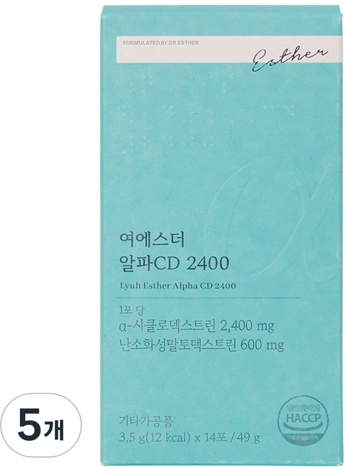 에스더포뮬러 여에스더 알파CD 2400 14p, 5개, 14회분