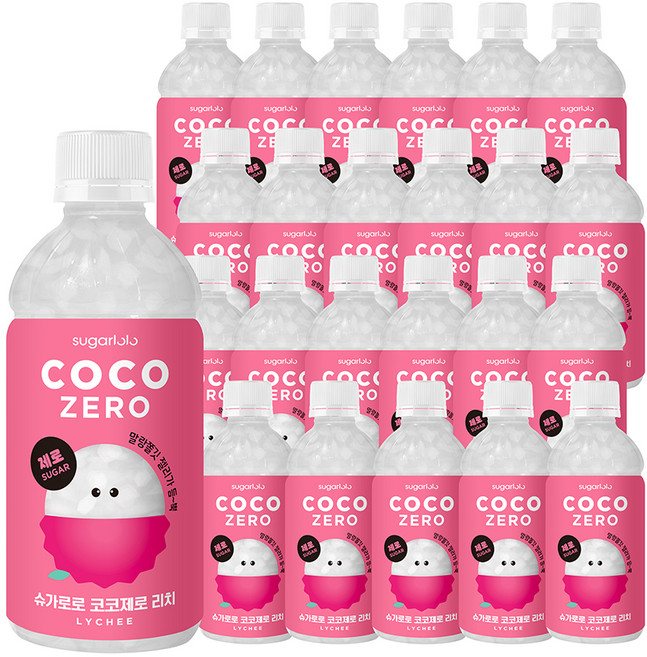 슈가로로 코코제로 리치, 340ml, 24개