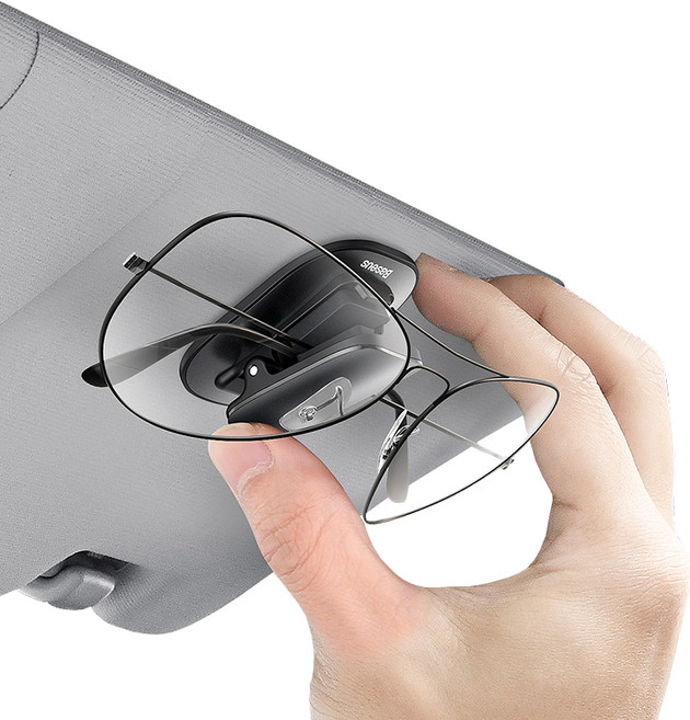 베이스어스 차량용 안경홀더 스티커 타입, 블랙, 1개